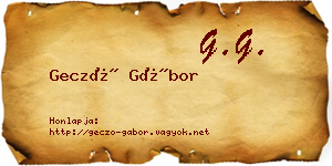 Gecző Gábor névjegykártya